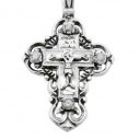 распятие христово, серебряный крест 03076, елизавета