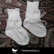 белые носочки для младенца